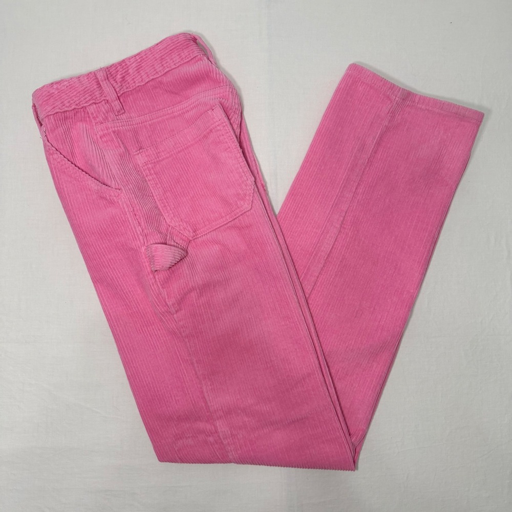 PacSun 90s BF Carpenter Pants Womens 25 Pink Corduroy High Rise Baggy Straight